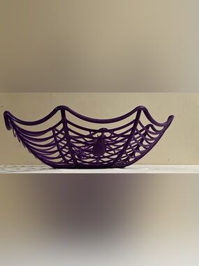 Purple Spider Web Decorative Basket